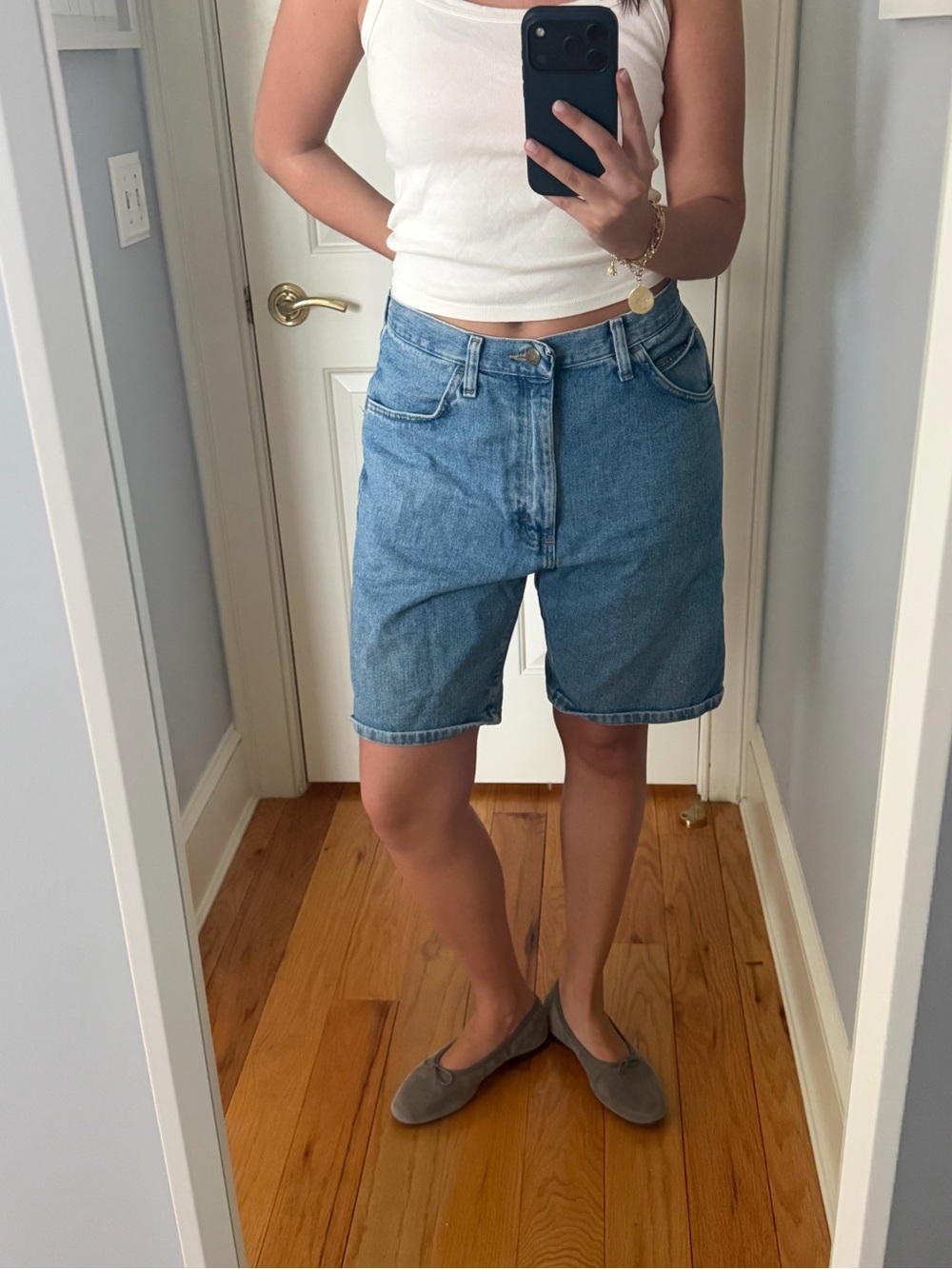 Wrangler Light Blue Relaxed Fit Denim Shorts